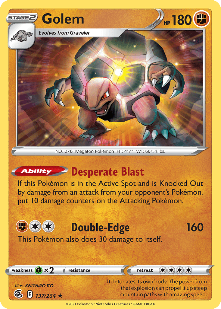 Golem swsh8-137 Rare from Fusion Strike Set