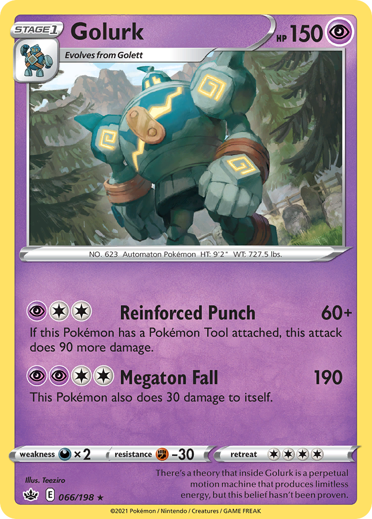 Golurk swsh6-66 Rare from Chilling Reign Set