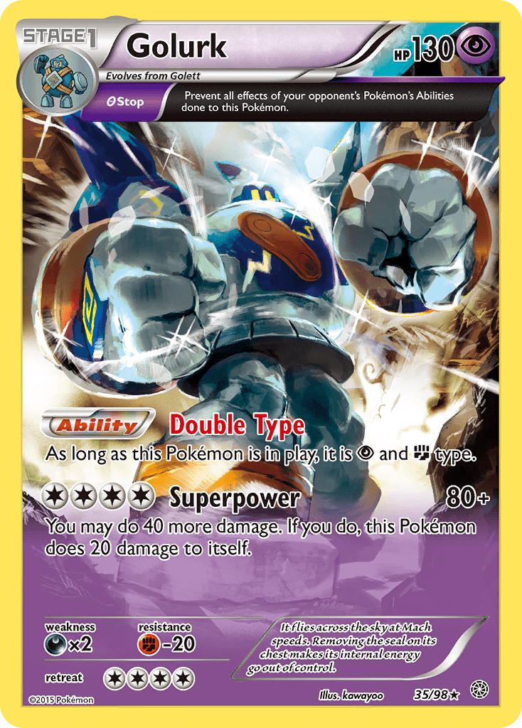 Golurk xy7-35 Rare from Ancient Origins Set