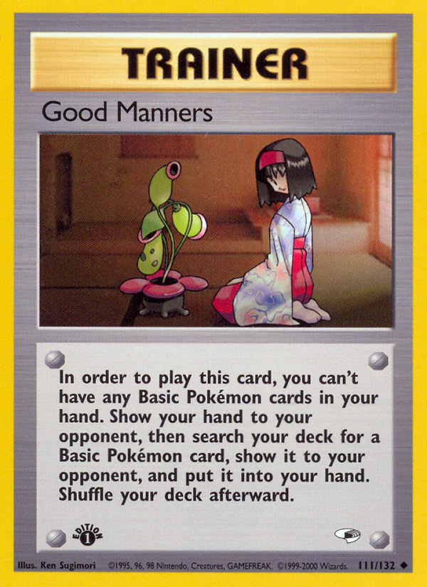 Good Manners gym1-111 Uncommon from Gym Heroes Set