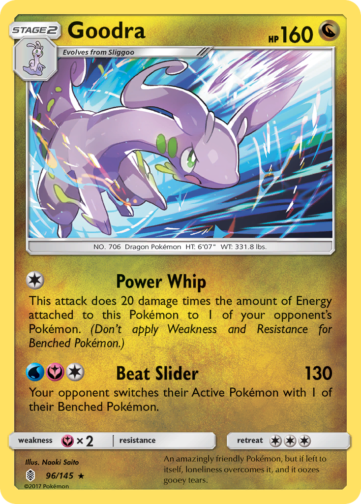 Goodra sm2-96 Rare Holo from Guardians Rising Set