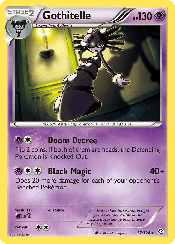 Gothitelle bw6-57 Rare from Dragons Exalted Set