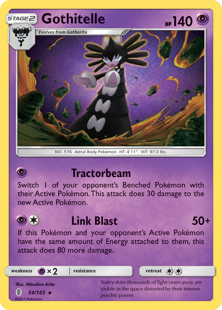 Gothitelle sm2-54 Rare from Guardians Rising Set