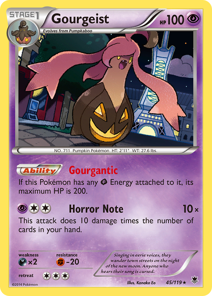 Gourgeist xy4-45 Rare Holo from Phantom Forces Set
