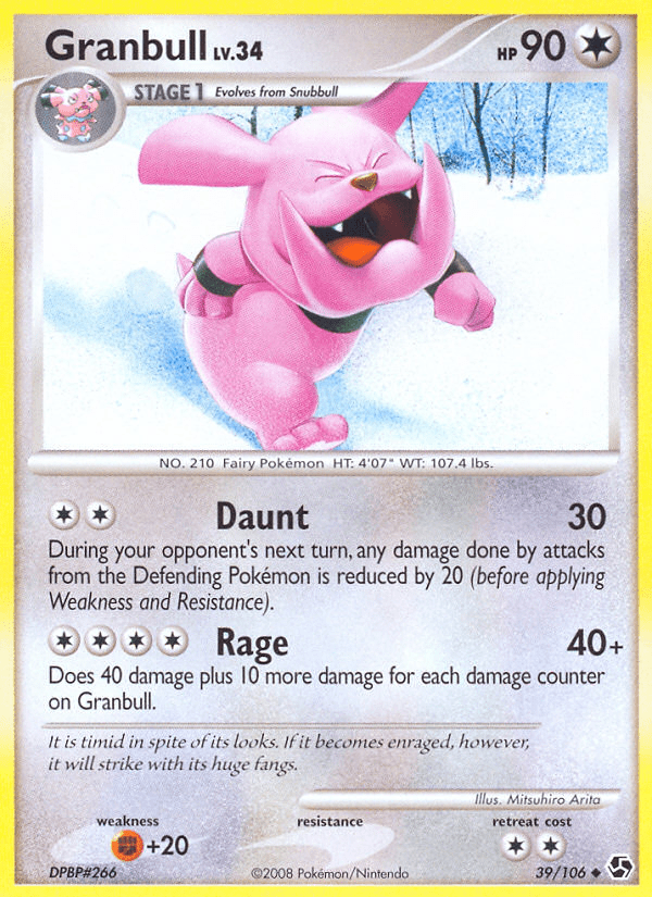 Granbull dp4-39 Uncommon from Great Encounters Set