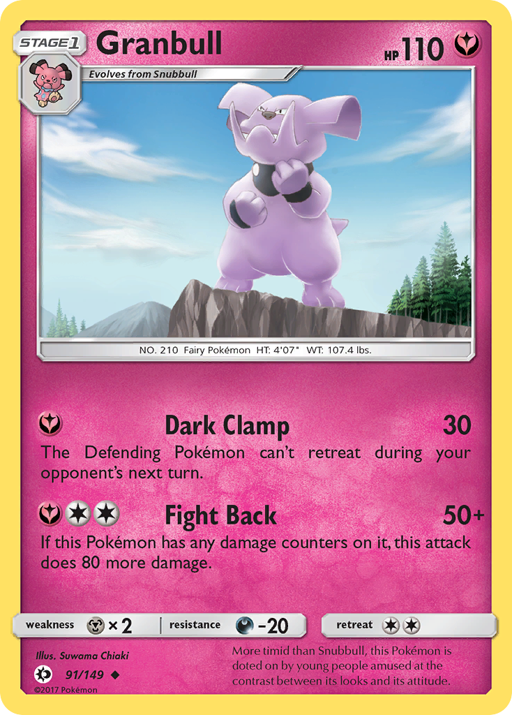 Granbull sm1-91 Uncommon from Sun & Moon Set