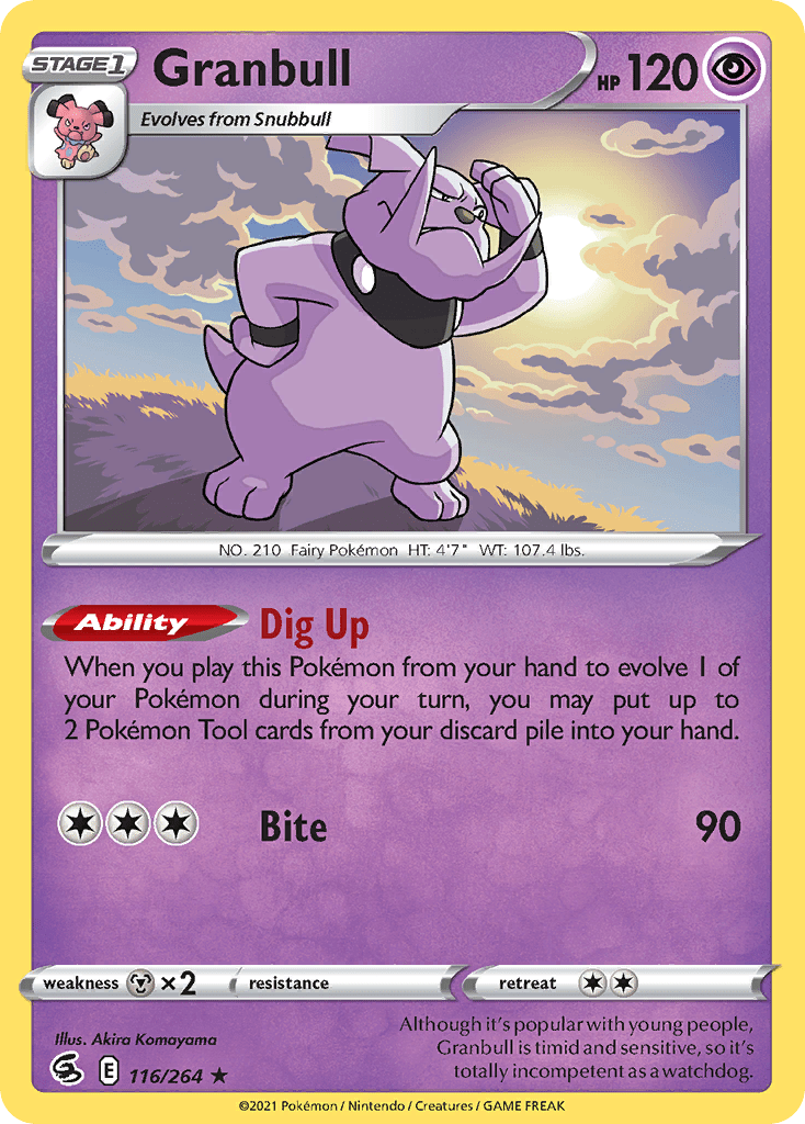 Granbull swsh8-116 Rare from Fusion Strike Set