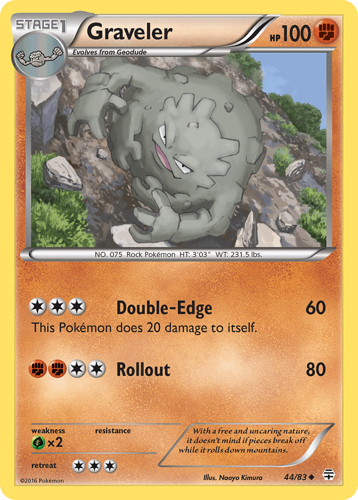 Graveler g1-44 Uncommon from Generations Set