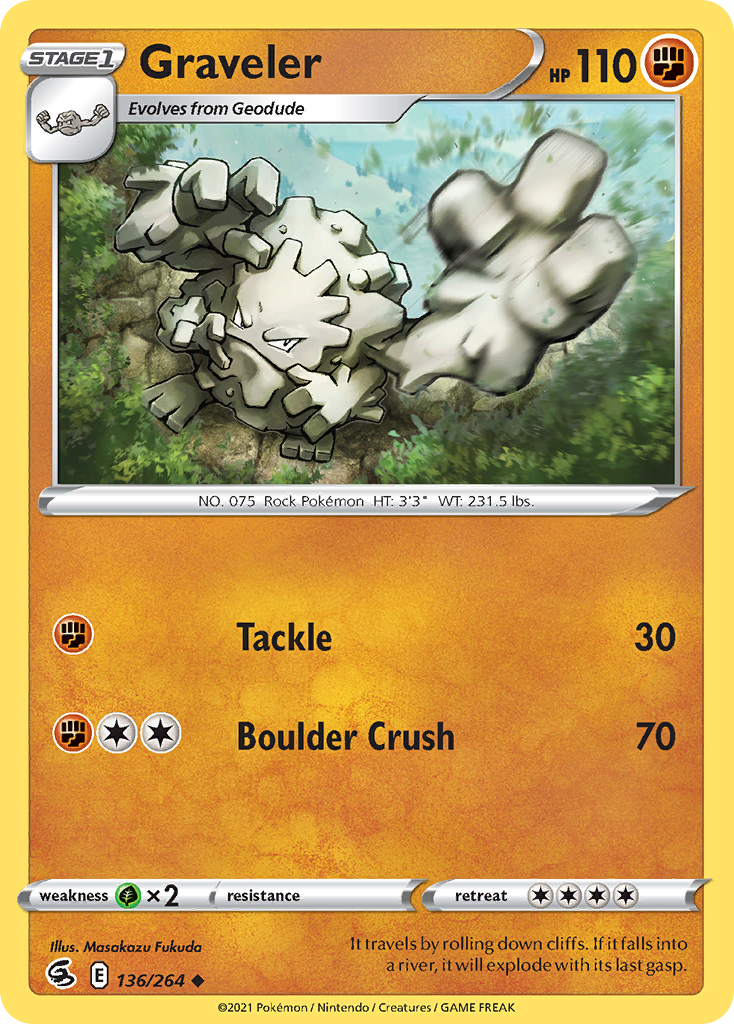 Graveler swsh8-136 Uncommon from Fusion Strike Set
