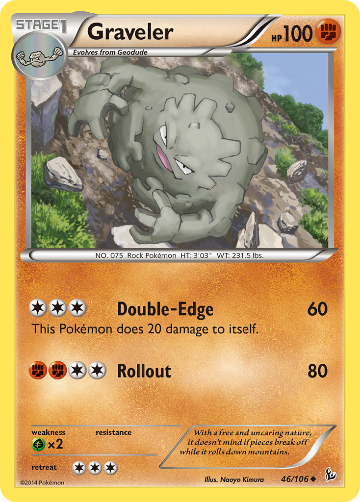 Graveler xy2-46 Uncommon from Flashfire Set