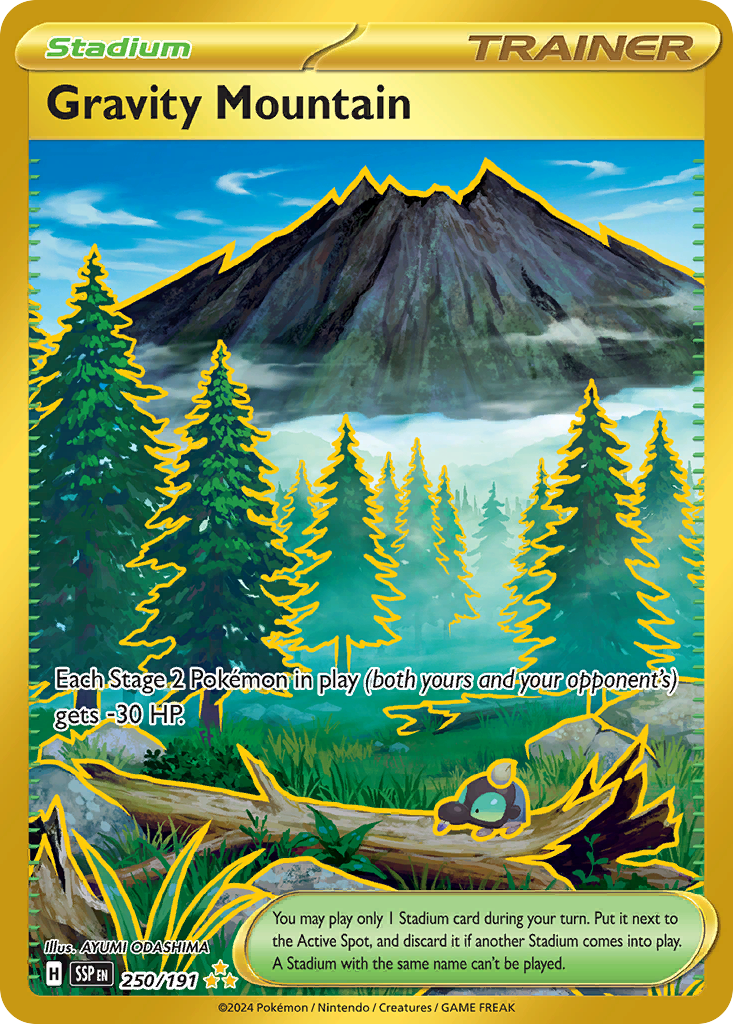 Gravity Mountain sv8-250 Hyper Rare from Surging Sparks Set