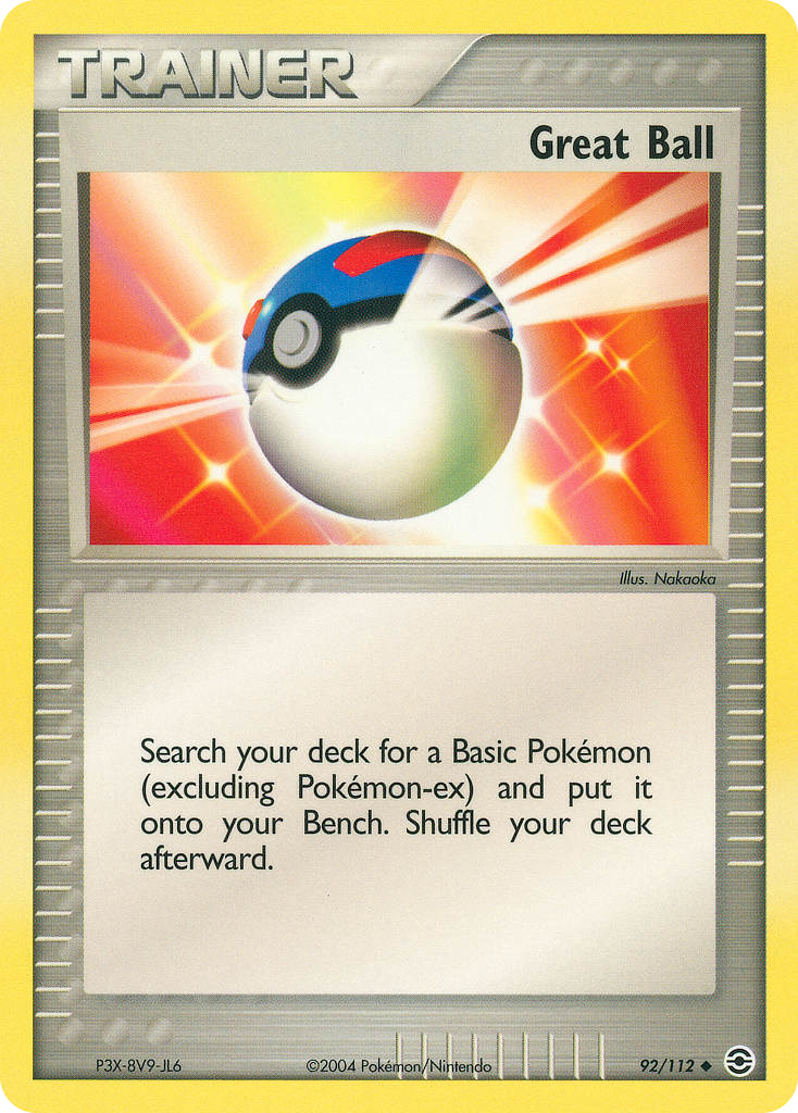 Great Ball ex6-92 Uncommon from FireRed & LeafGreen Set