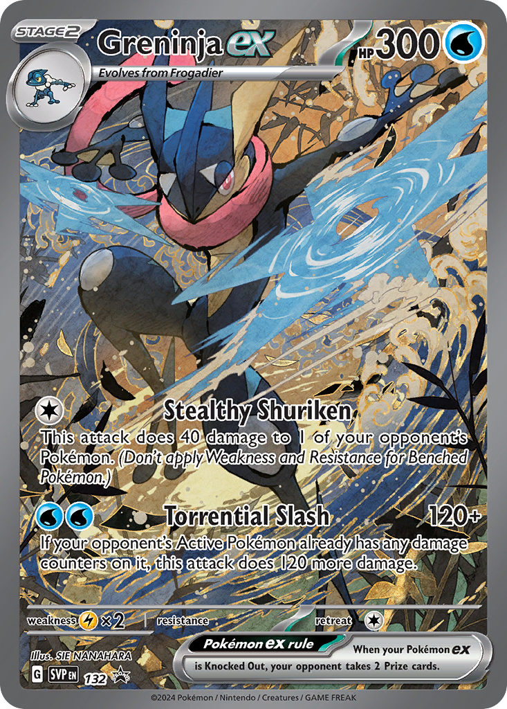 Greninja ex svp-132 Promo from Scarlet & Violet Black Star Promos Set