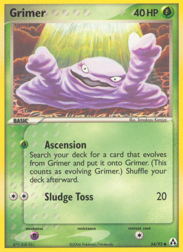 Grimer ex12-54 Common from Legend Maker Set