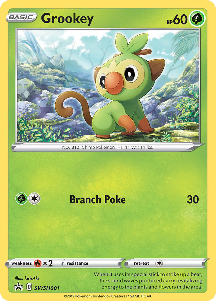 Grookey swshp-SWSH001 Promo from SWSH Black Star Promos Set