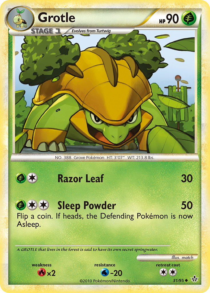 Grotle hgss2-31 Uncommon from HS—Unleashed Set
