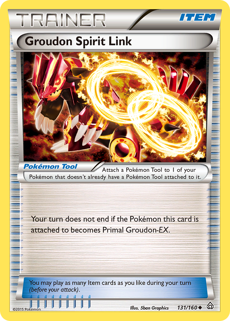 Groudon Spirit Link xy5-131 Uncommon from Primal Clash Set
