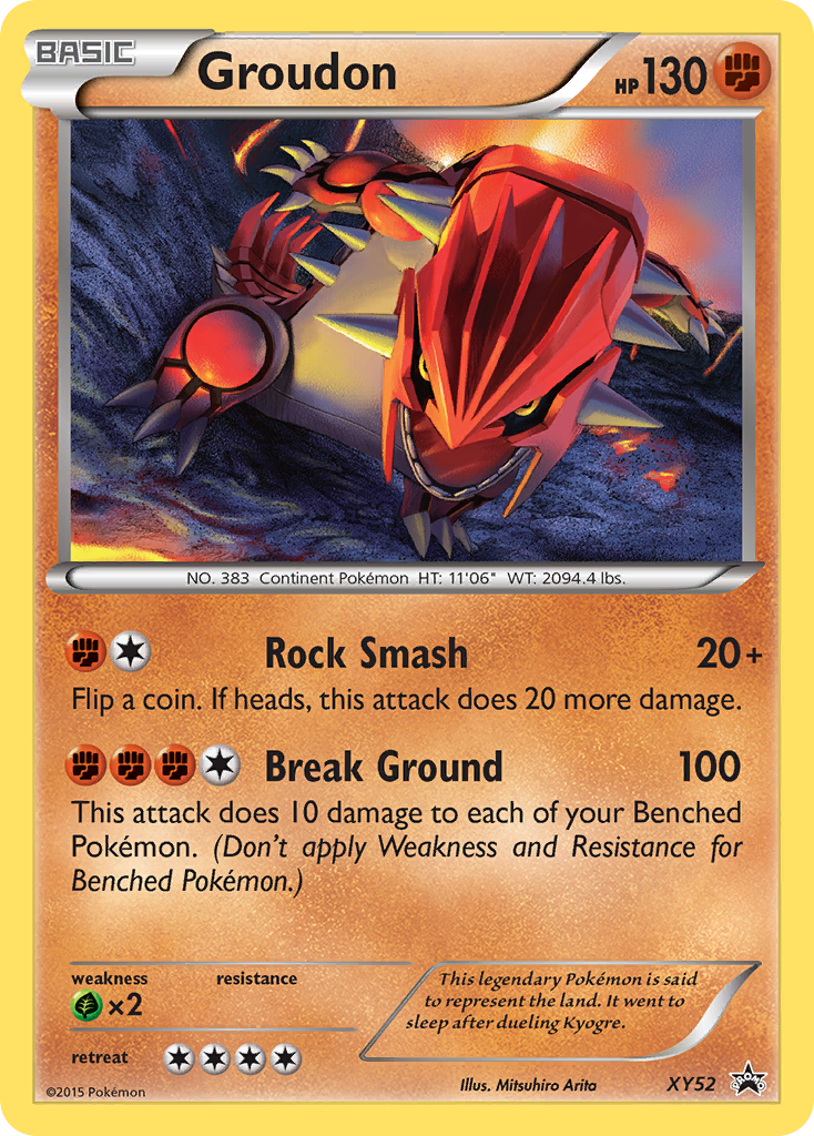 Groudon xyp-XY52 Promo from XY Black Star Promos Set
