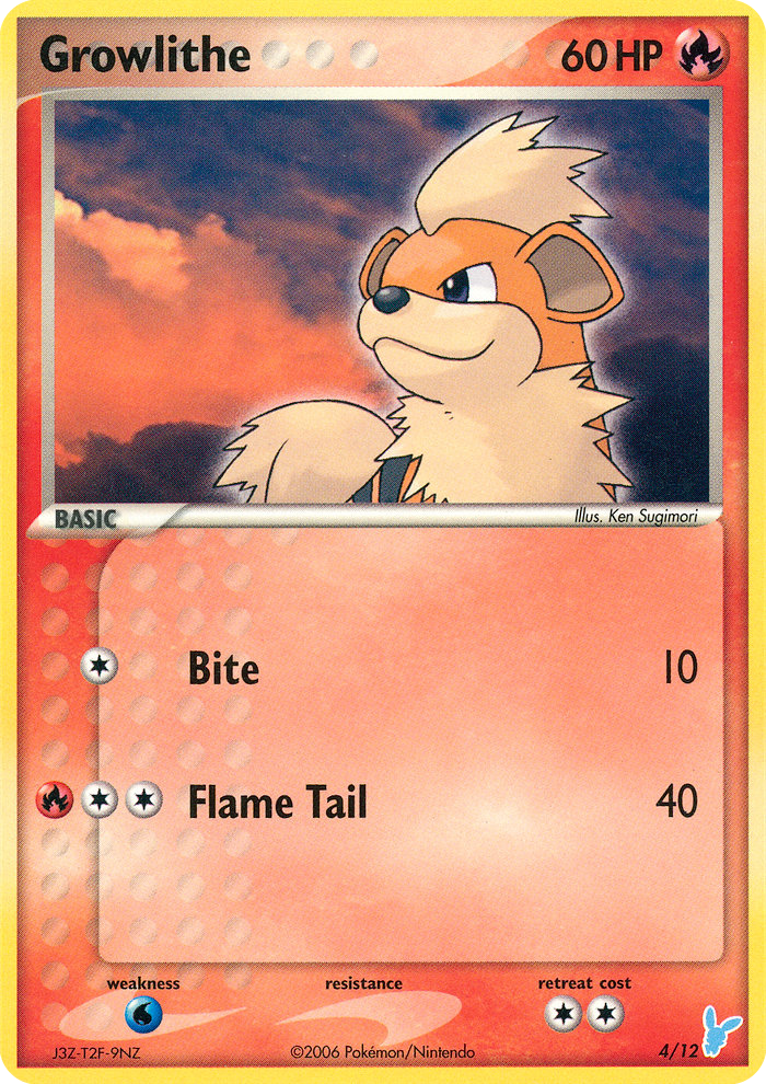 Growlithe tk2b-4  from EX Trainer Kit 2 Minun Set