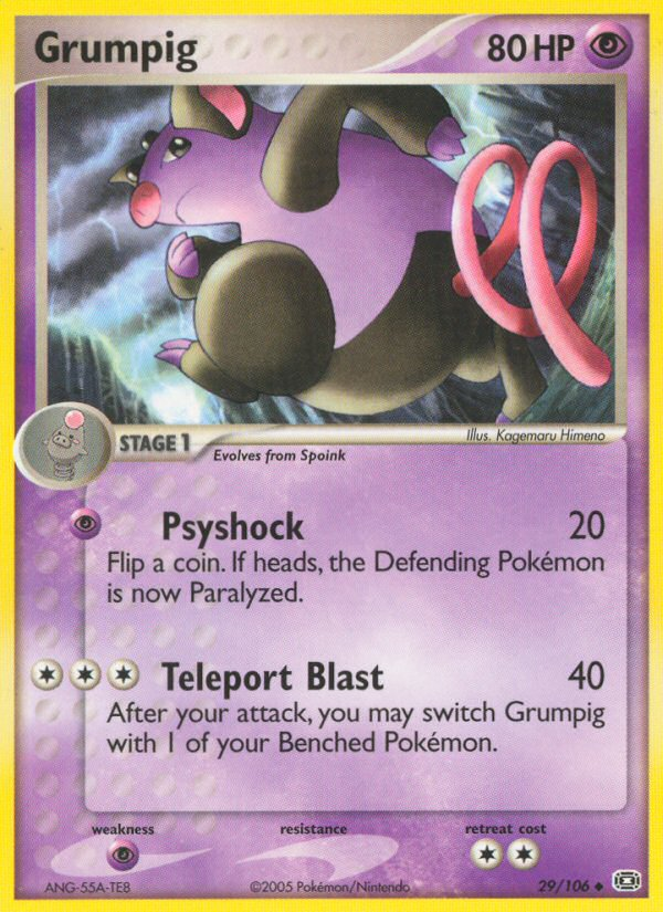 Grumpig ex9-29 Uncommon from Emerald Set