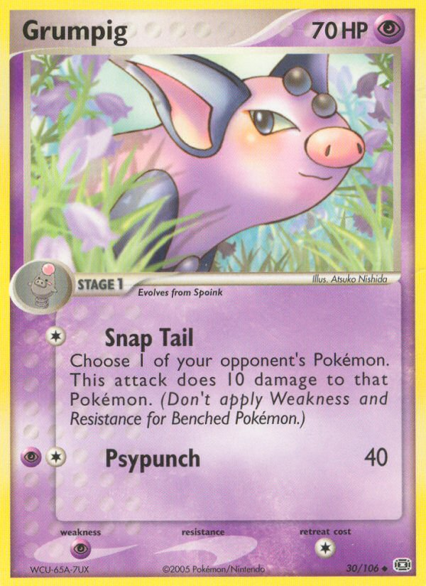 Grumpig ex9-30 Uncommon from Emerald Set