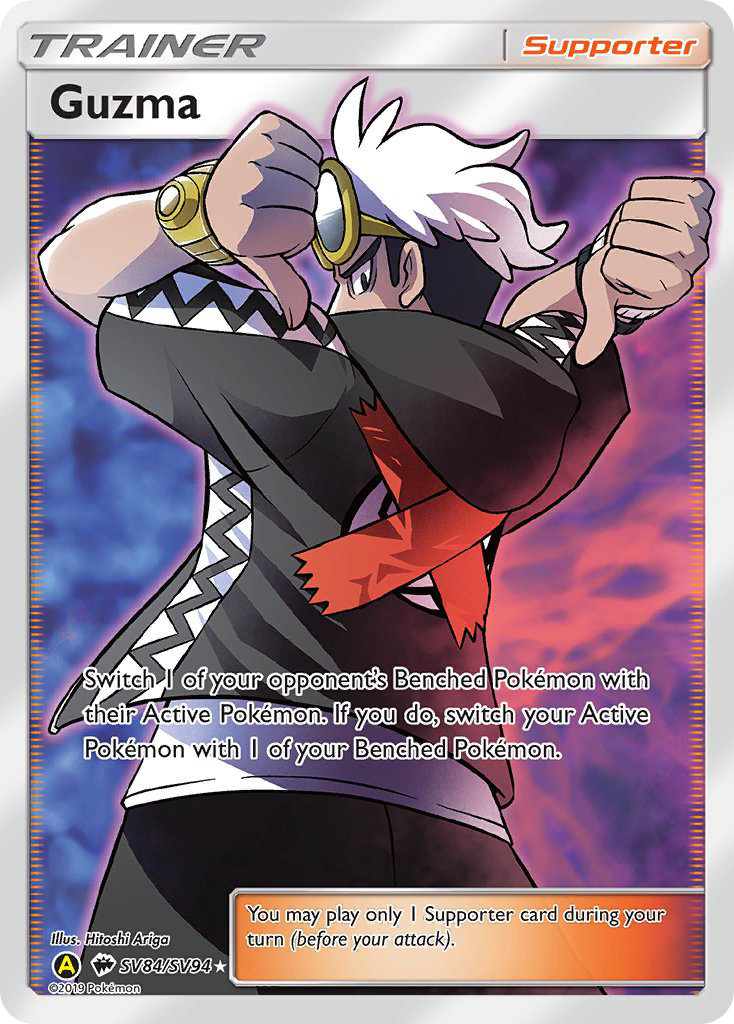 Guzma sma-SV84 Rare Ultra from Hidden Fates Shiny Vault Set