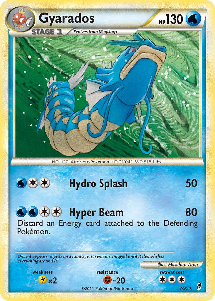 Gyarados col1-7 Rare Holo from Call of Legends Set
