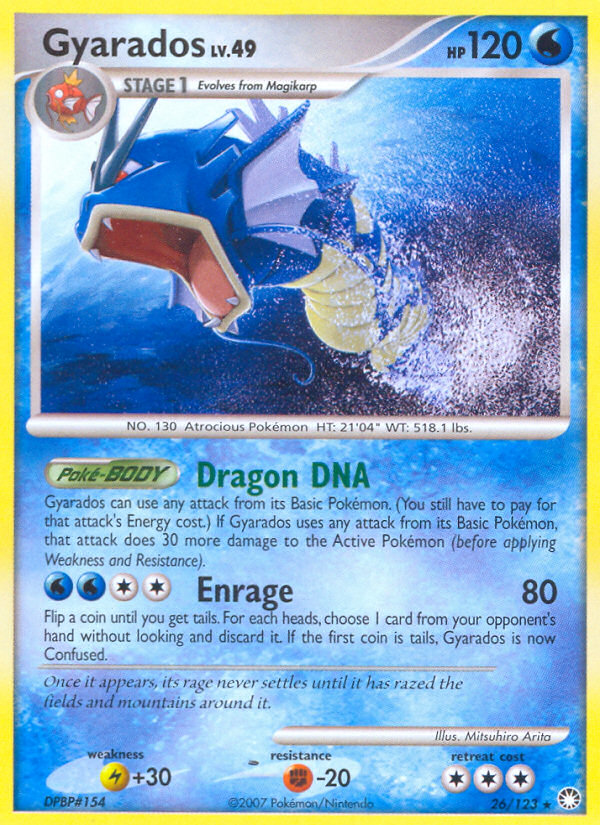 Gyarados dp2-26 Rare from Mysterious Treasures Set