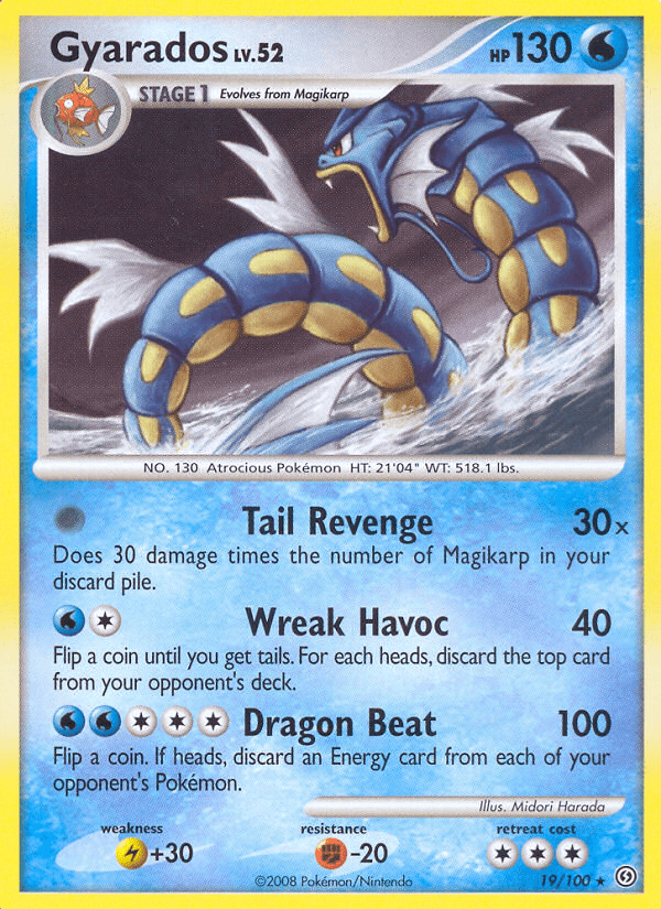 Gyarados dp7-19 Rare from Stormfront Set