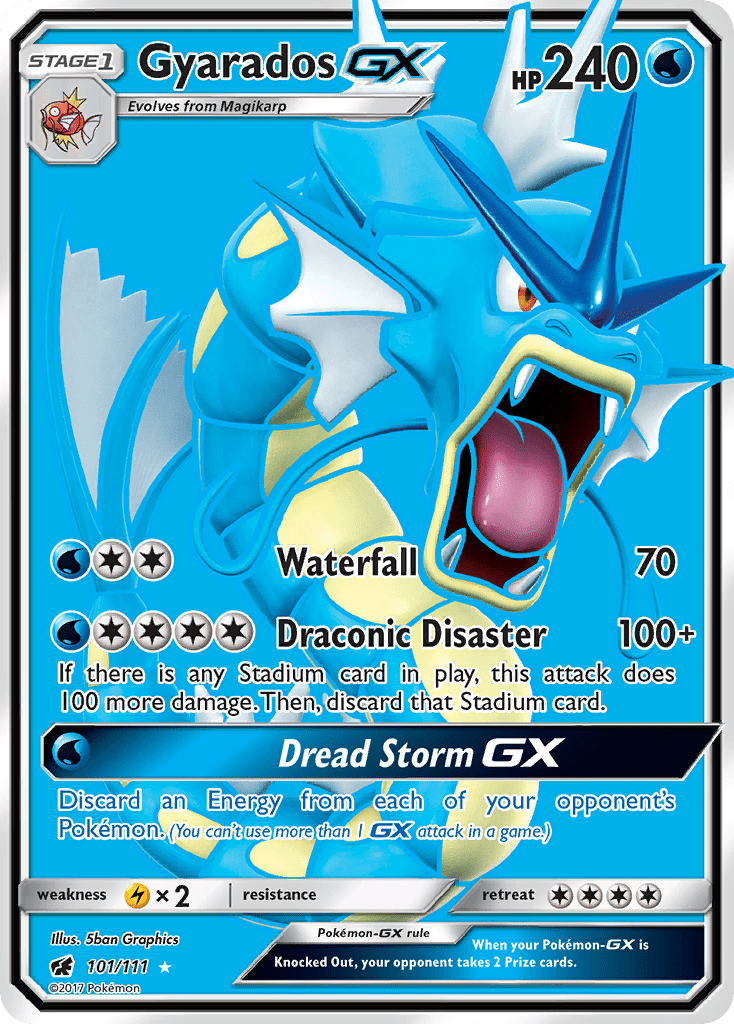 Gyarados-GX sm4-101 Rare Ultra from Crimson Invasion Set