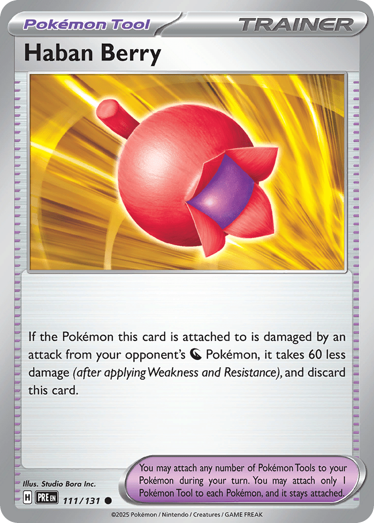 Haban Berry sv8pt5-111 Common from Prismatic Evolutions Set