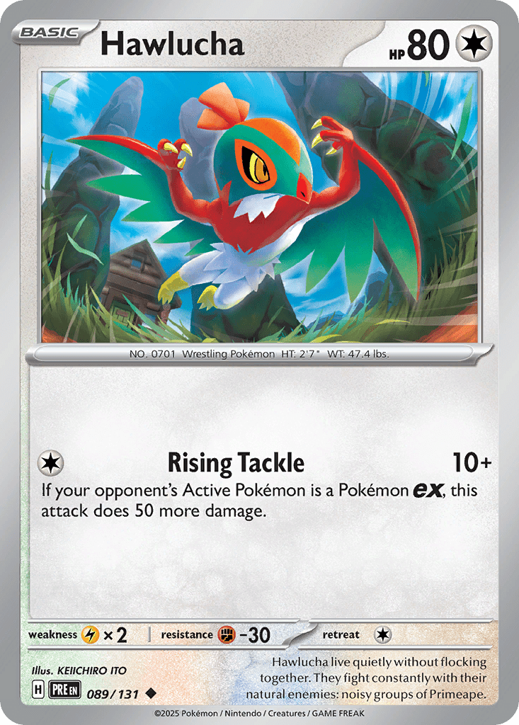 Hawlucha sv8pt5-89 Uncommon from Prismatic Evolutions Set