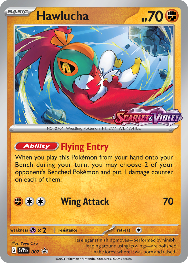 Hawlucha svp-7 Promo from Scarlet & Violet Black Star Promos Set