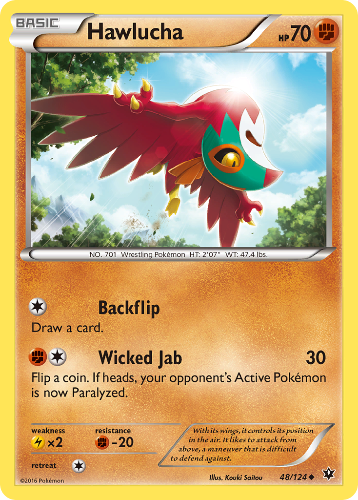 Hawlucha xy10-48 Uncommon from Fates Collide Set