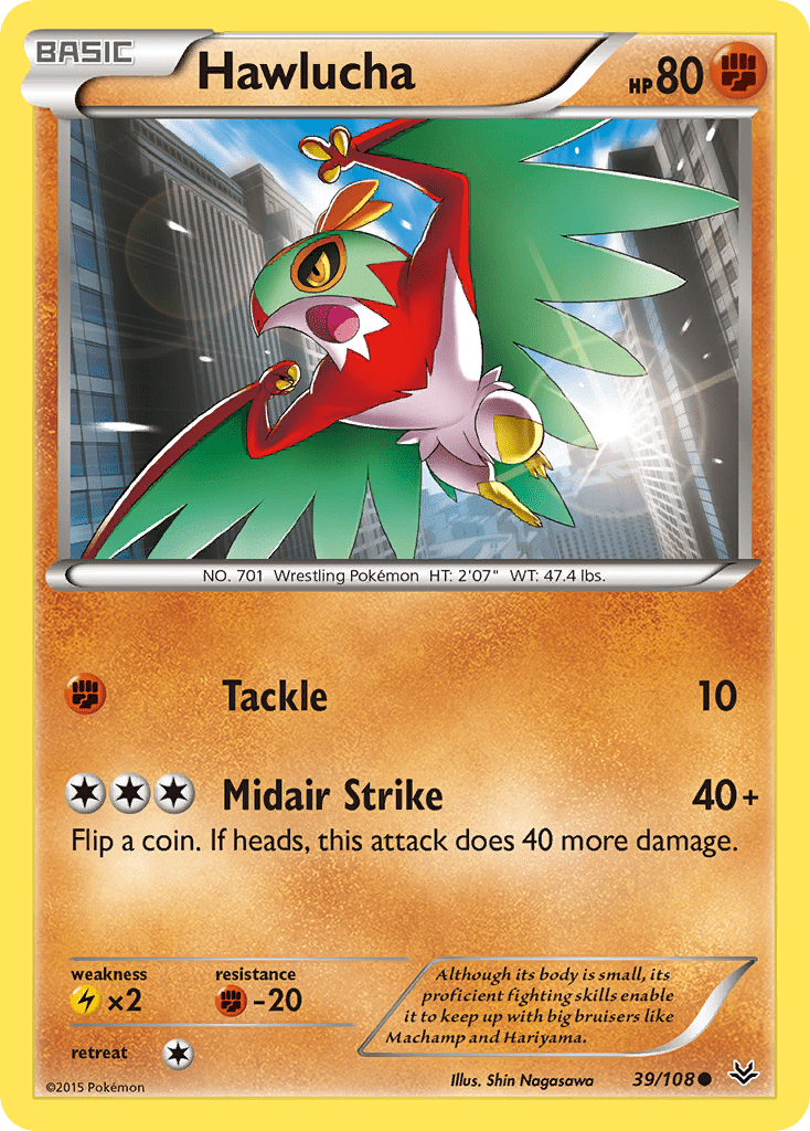 Hawlucha xy6-39 Common from Roaring Skies Set