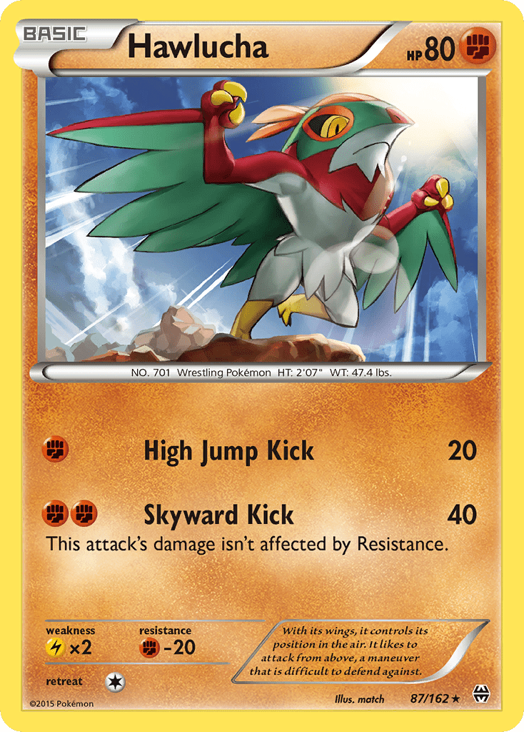 Hawlucha xy8-87 Rare from BREAKthrough Set