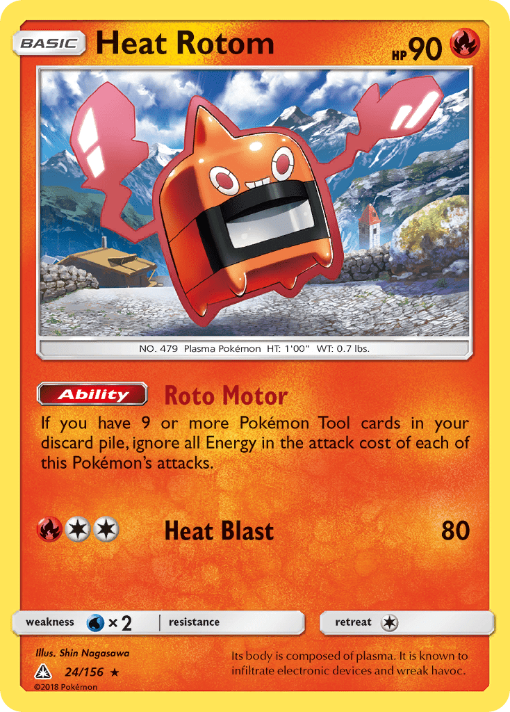 Heat Rotom sm5-24 Rare from Ultra Prism Set