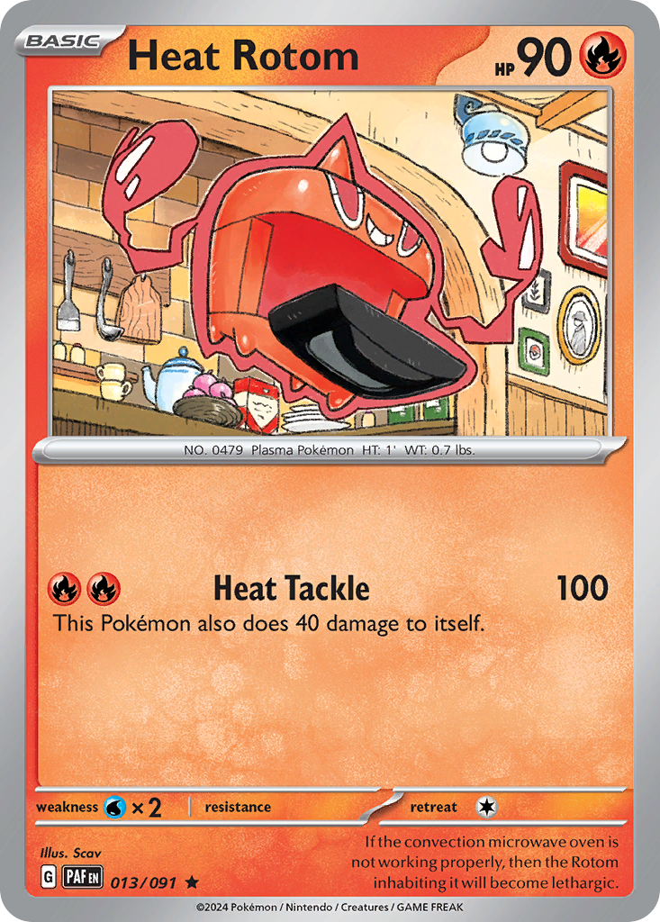 Heat Rotom sv4pt5-13 Rare from Paldean Fates Set
