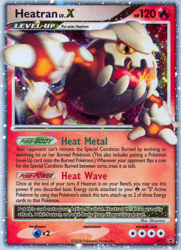 Heatran LV.X dpp-DP31 Promo from DP Black Star Promos Set