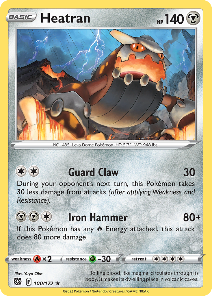Heatran swsh9-100 Rare from Brilliant Stars Set
