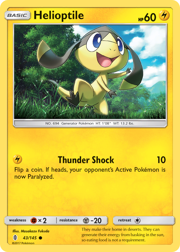 Helioptile sm2-43 Common from Guardians Rising Set