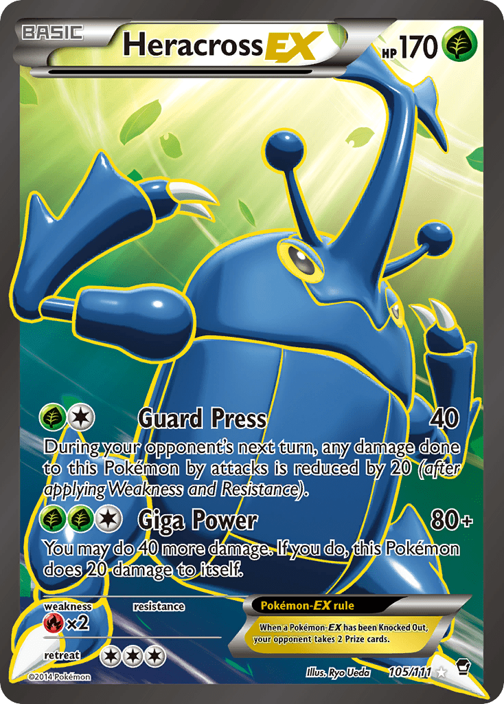 Heracross-EX xy3-105 Rare Ultra from Furious Fists Set