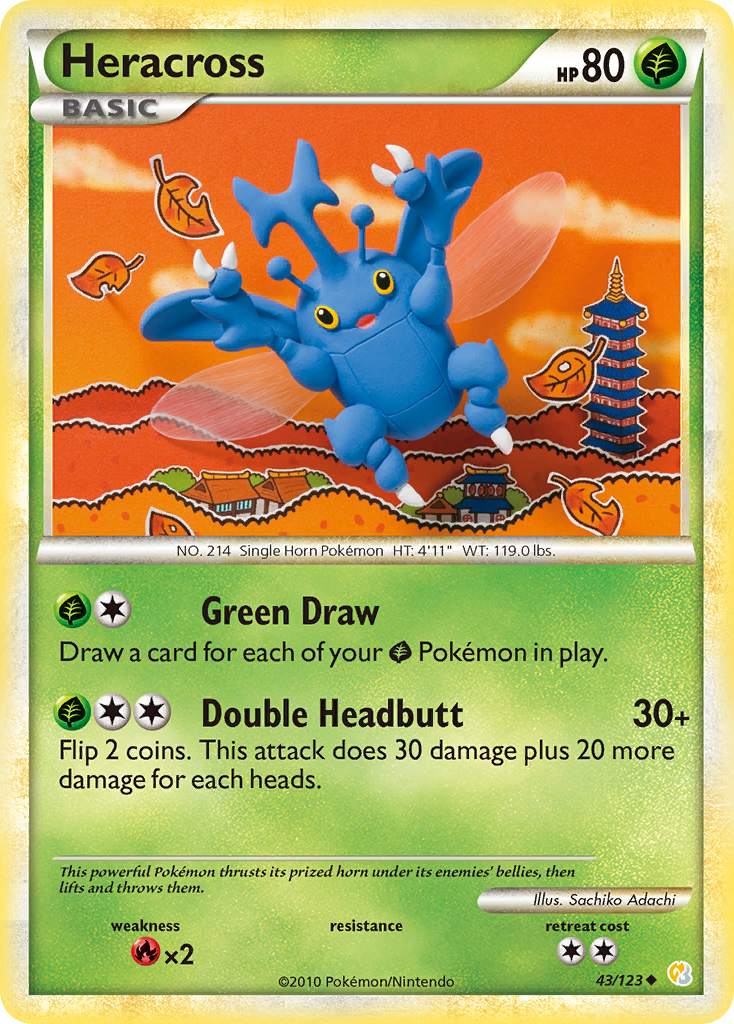 Heracross hgss1-43 Uncommon from HeartGold & SoulSilver Set