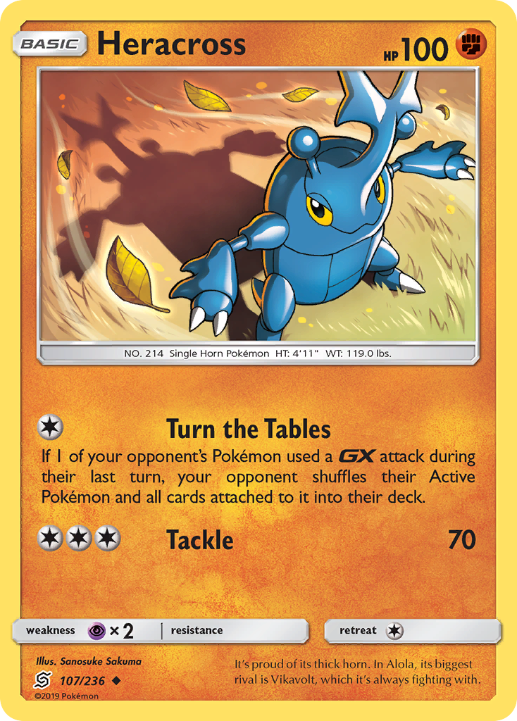 Heracross sm11-107 Uncommon from Unified Minds Set