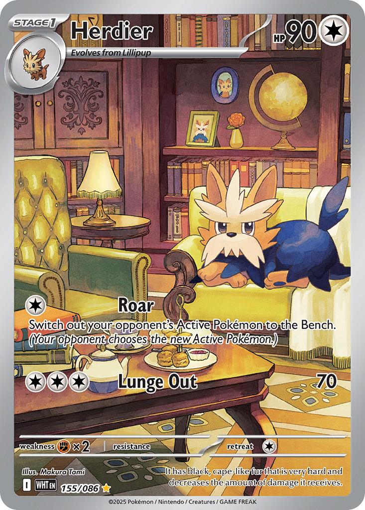 Herdier rsv10pt5-155 Illustration Rare from White Flare Set