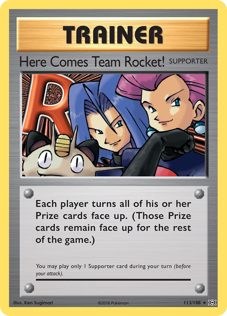 Here Comes Team Rocket! xy12-113 Rare Secret from Evolutions Set