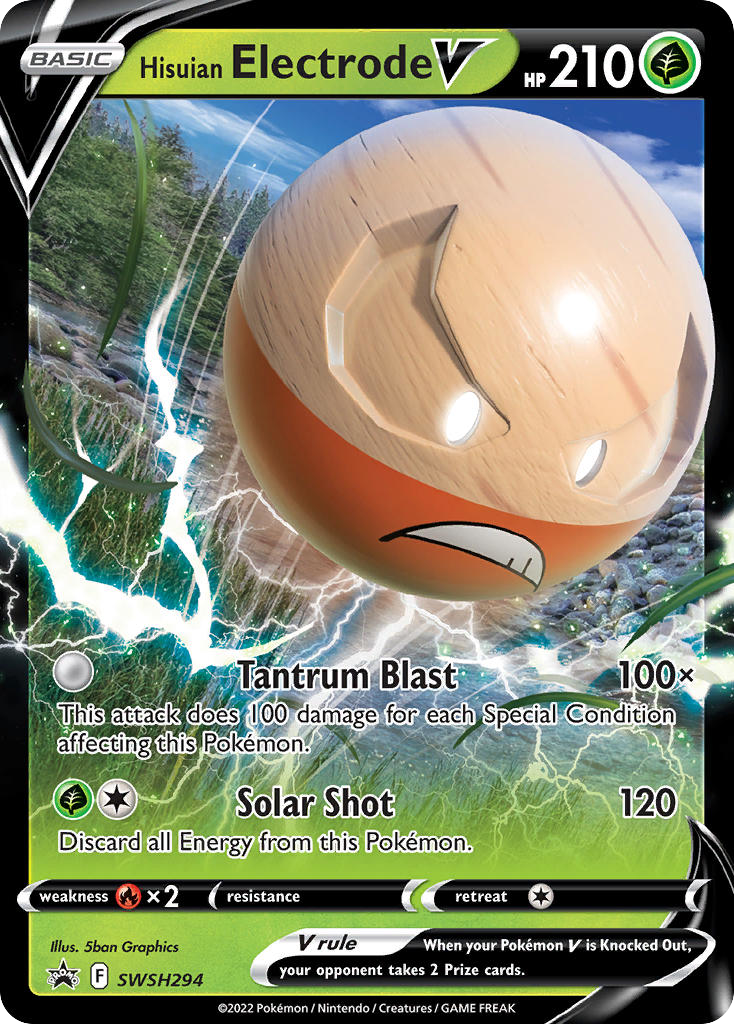 Hisuian Electrode V swshp-SWSH294 Promo from SWSH Black Star Promos Set