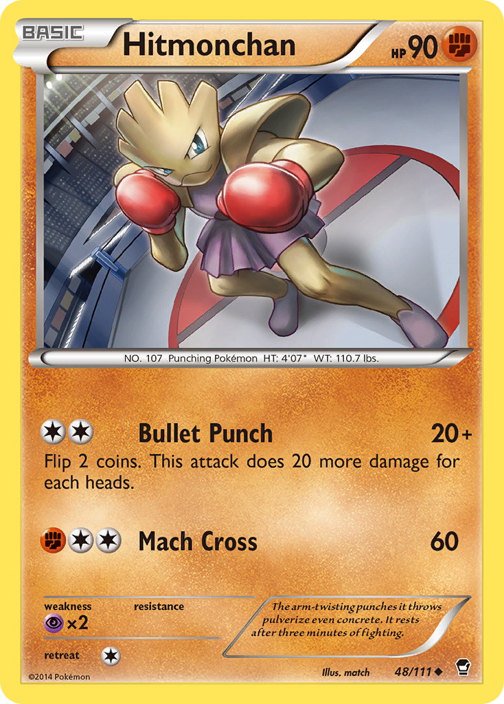 Hitmonchan xy3-48 Uncommon from Furious Fists Set