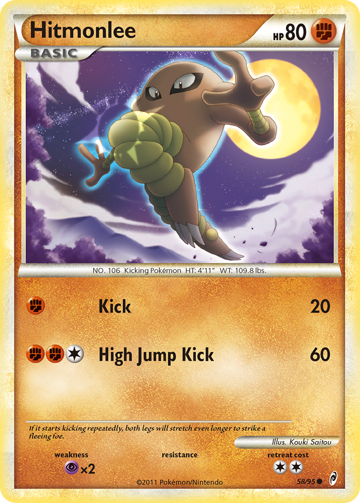 Hitmonlee col1-58 Common from Call of Legends Set