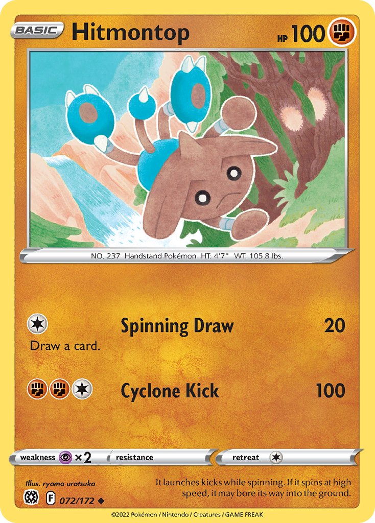Hitmontop swsh9-72 Uncommon from Brilliant Stars Set
